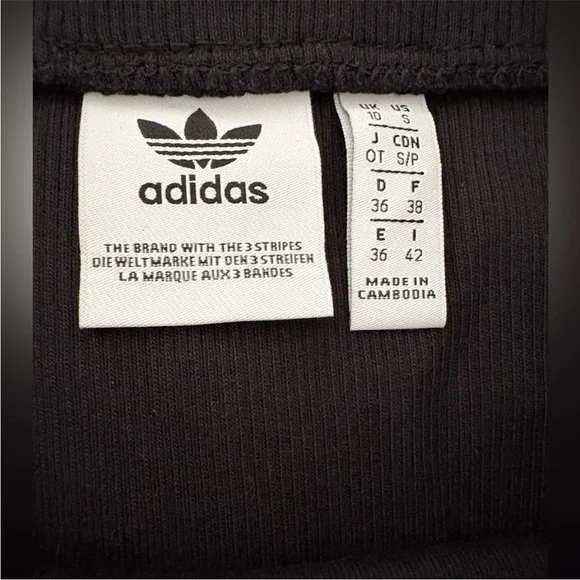 Adidas Originals Bellista Three Stripe Ribbed Black, White & Pink Skirt Small